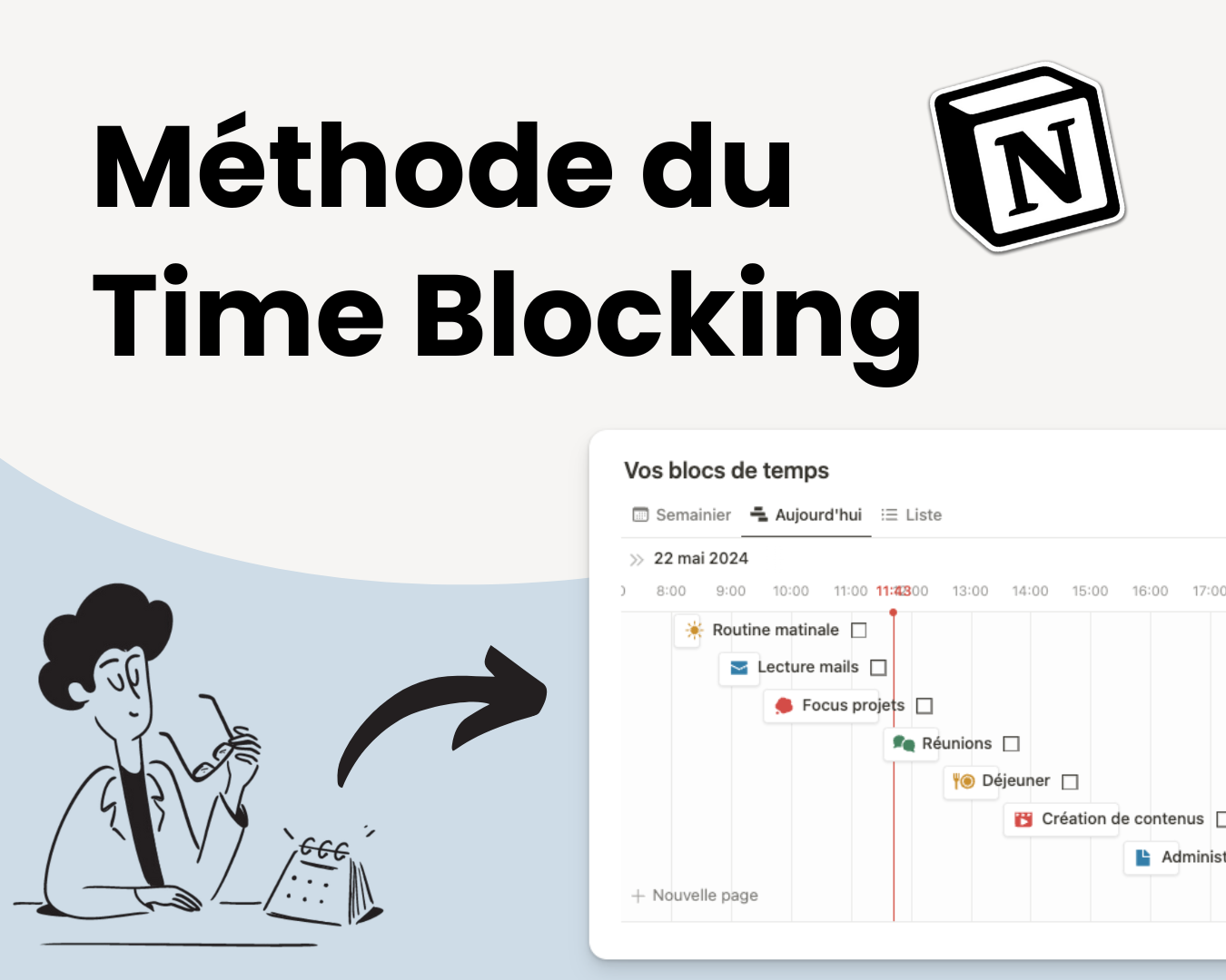 La méthode du Time Blocking sur Notion (+ modèle gratuit)