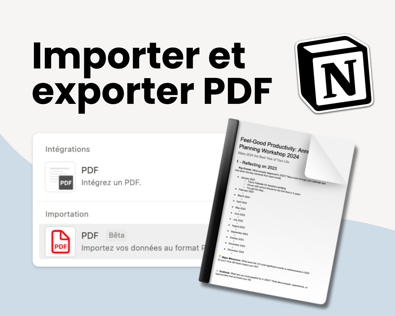 Importer/exporter des pages Notion en PDF